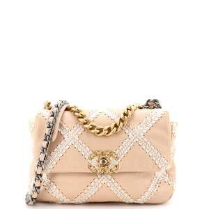 Chanel 19 Flap Bag Crochet Quilted #249648C48B